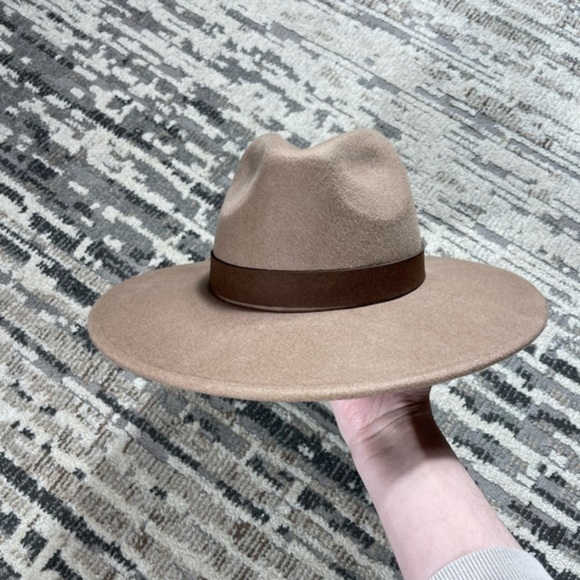 Free People Beige Wool Fedora Hat One Size - Picture 5 of 13